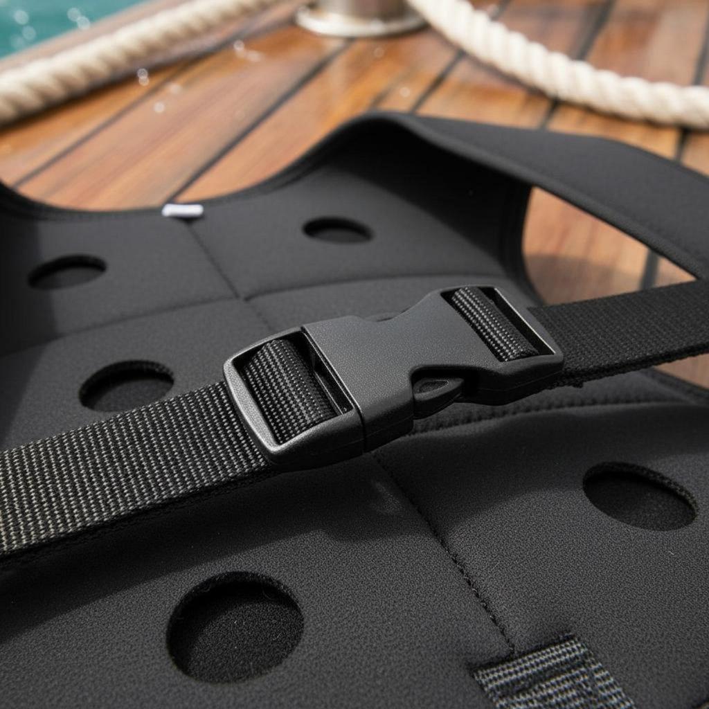 Weighted diving vest with adjustable buckle strap, jacket