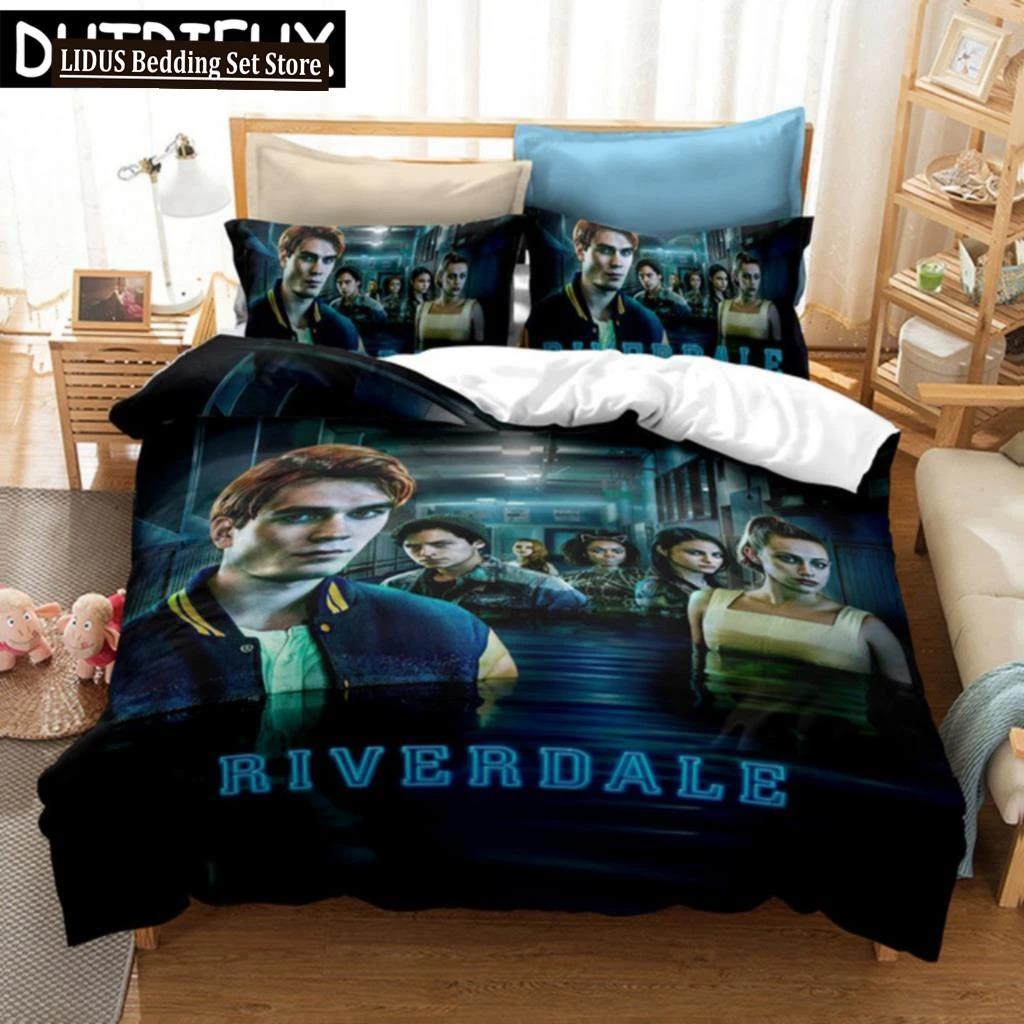 Movie Riverdale Bedding Set Teens Boys Duvet Cover Set With Pillow Cover Comforter Set Single Queen King Full Size Duvet Cover