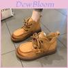 Stylish Soft Bottom Women's Martin Boots For Fall Winter With Cozy Lining And Slip Resistant Outsole