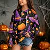 Children's Casual Hoodie with Halloween Print Pullover for Holiday Parties