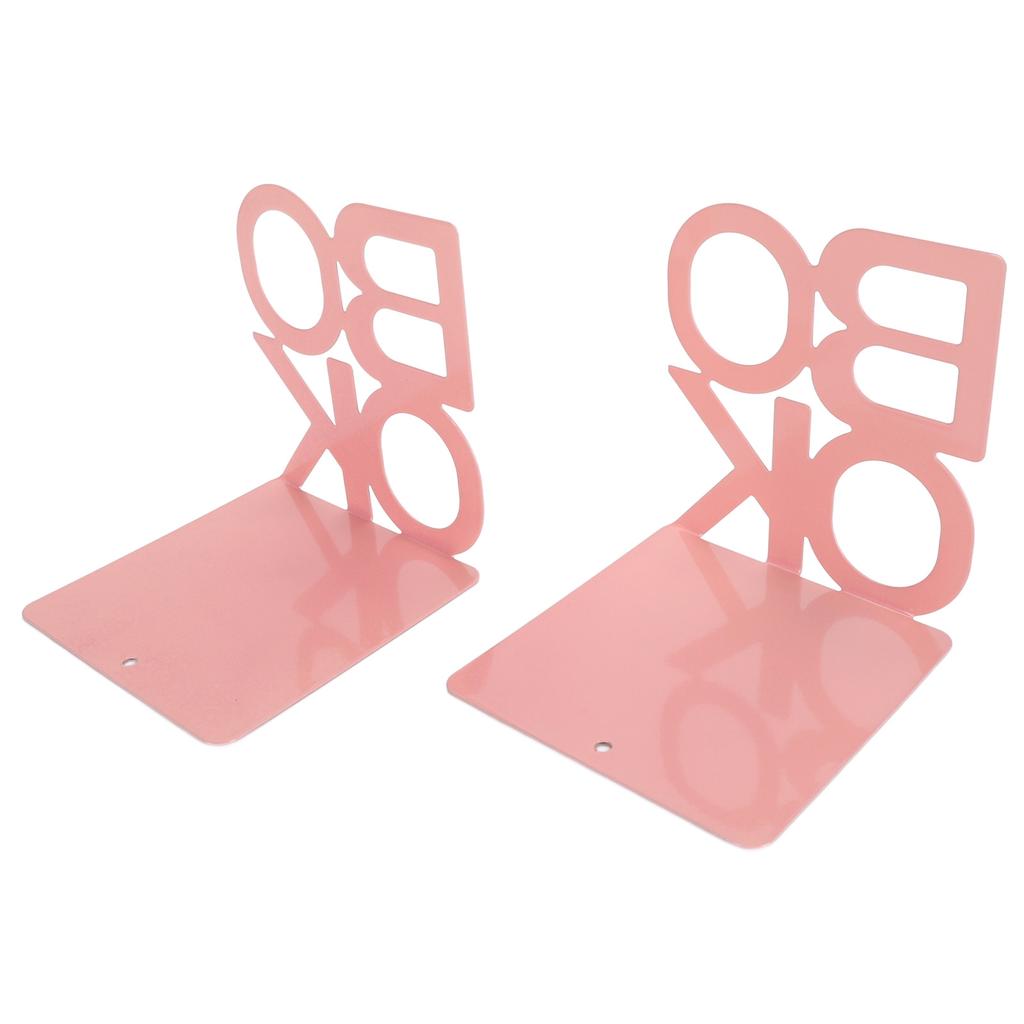 Book Support Organizer Metal Non Slip Heavy Duty L Shape Book Stopper for Shelf Cabinet