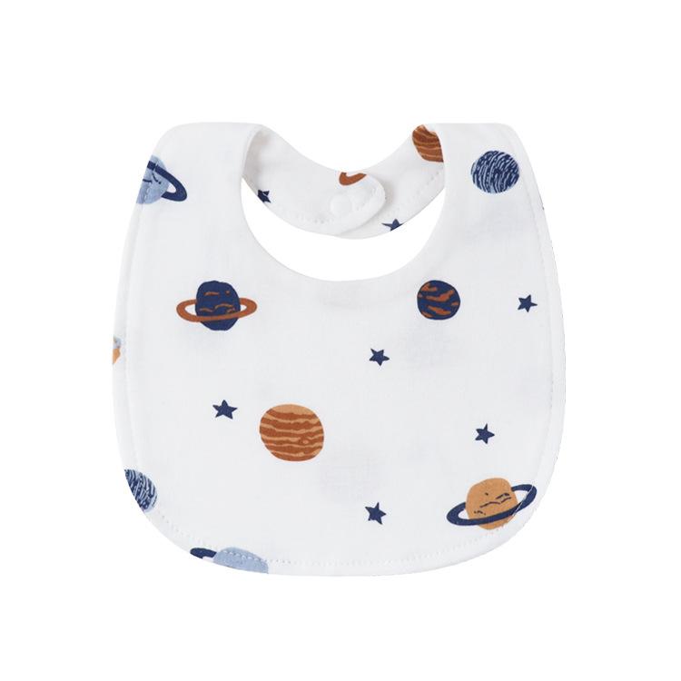 Newborn Baby Bibs Pure Cotton Double Layer Drool Bibs High Absorbency Burp Cloths For Infants Toddlers Soft Skin Friendly