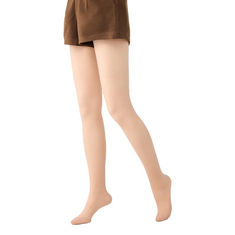 BONAS Women's Nude Velvet Fleece-Lined Pantyhose - Thick, Warm Leggings for Spring and Autumn