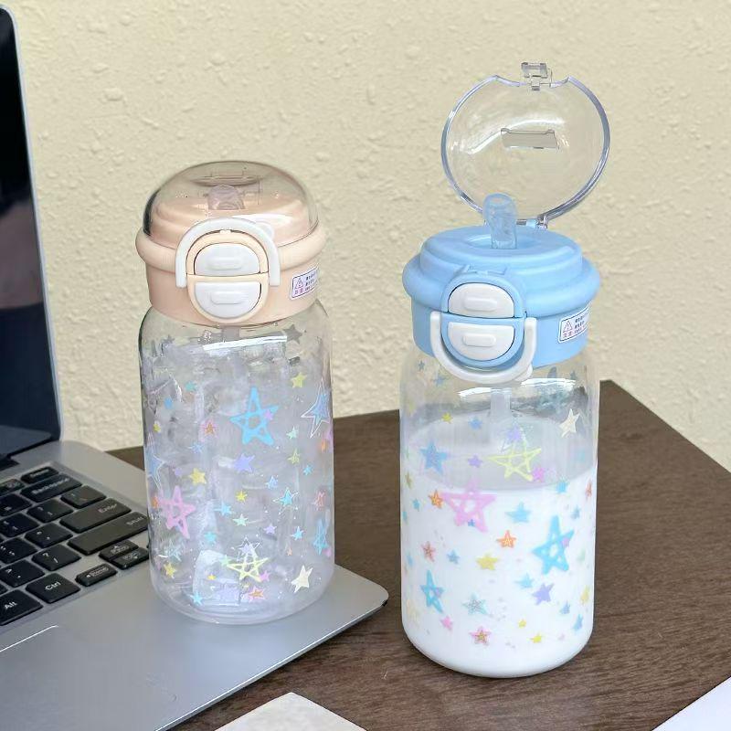 Planet Plastic Star Straw Cup: Cute Large Capacity Summer Water Cup for Girls