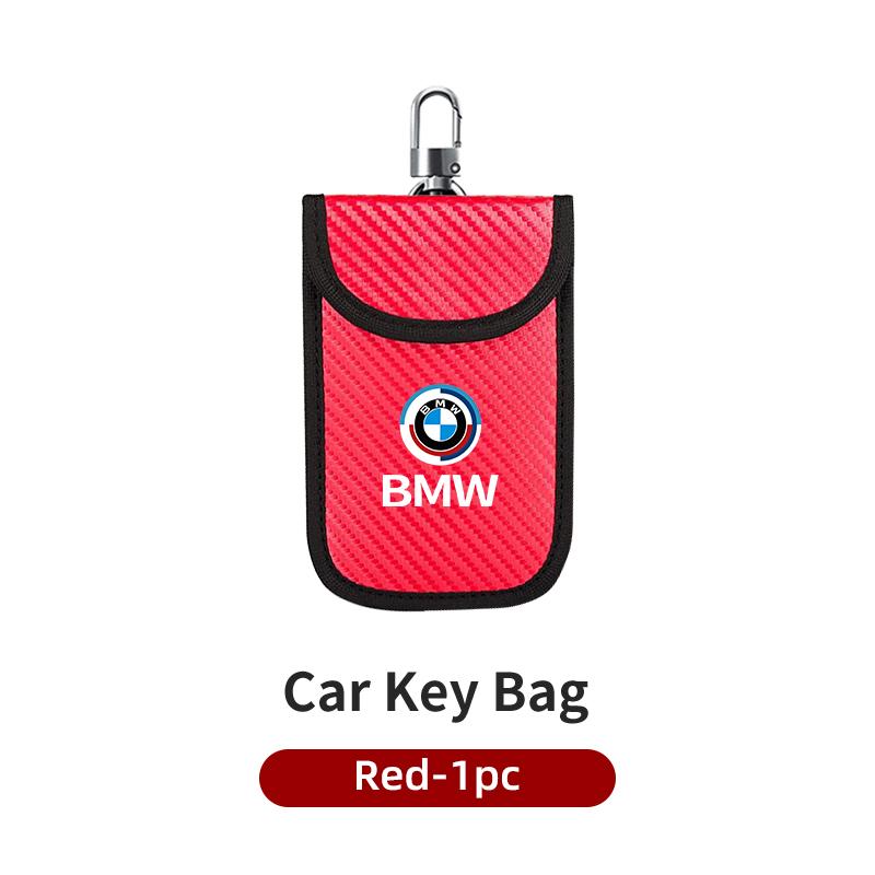 BAGI7 2026 Car Sticker Car Key Case Signal Blocker Bag RFID Shielding Pocket For BMW Performance E90 E60 F10 E39 F30 E36 G30 E87 E70 E