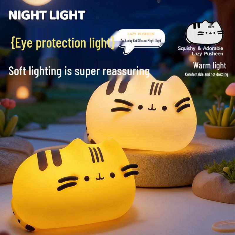 Wanhuo Rechargeable Puppy Silicone Night Light - Cute Bedside Lamp, Ideal Birthday Gift for Boys and Girls.