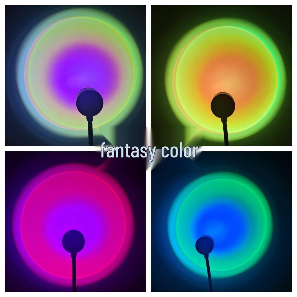 USB Sunset Lamp: Atmosphere & Rainbow Projection Light