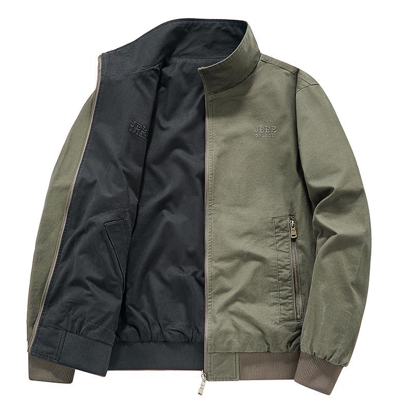 Reversible Men's Bomber Jacket - Spring/Autumn Fashion Casual Flight Suit