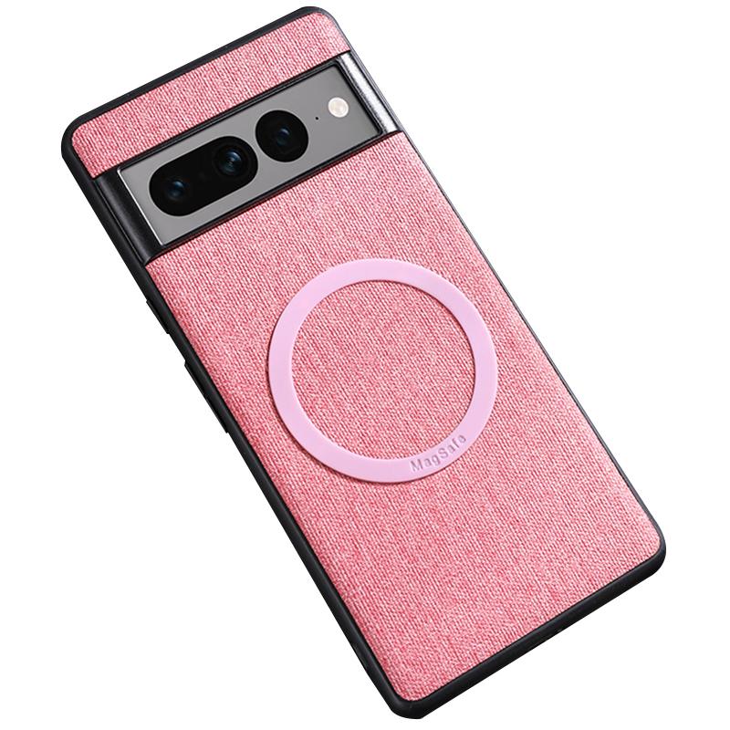 For Google Pixel 8 Pro Magnetic Phone Case Compatible with MagSafe Cloth Texture TPU Cover