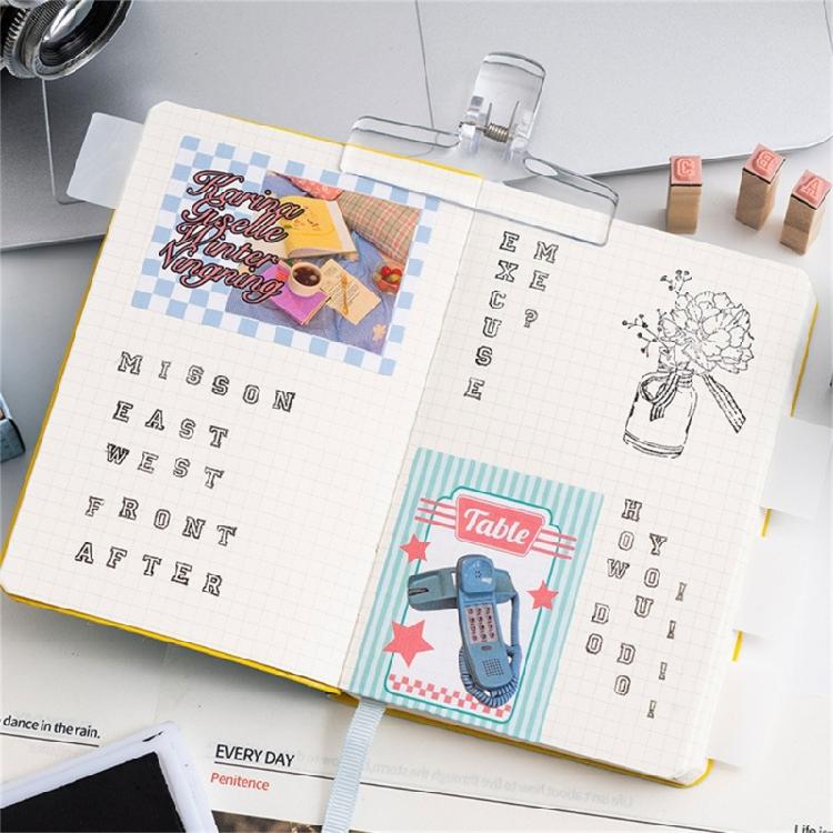 30Pieces Wood Scrapbooking Stamp Vintage Craft Stamp Letter Stamper for Scrapbooking Card Making Journal Planner