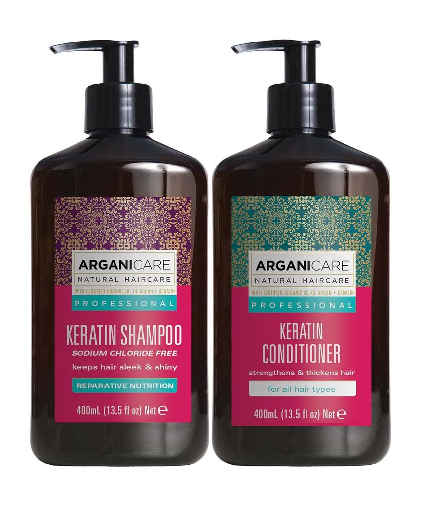 Keratin & Argan Oil Protein Perfume Shampoo 400ml + Hair Conditioner 400ml