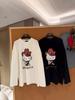 Korean Pure Cotton Cartoon Cat Print Long Sleeve T-Shirt - Women's Loose Fit, Age-Reducing, for Spring & Autumn.