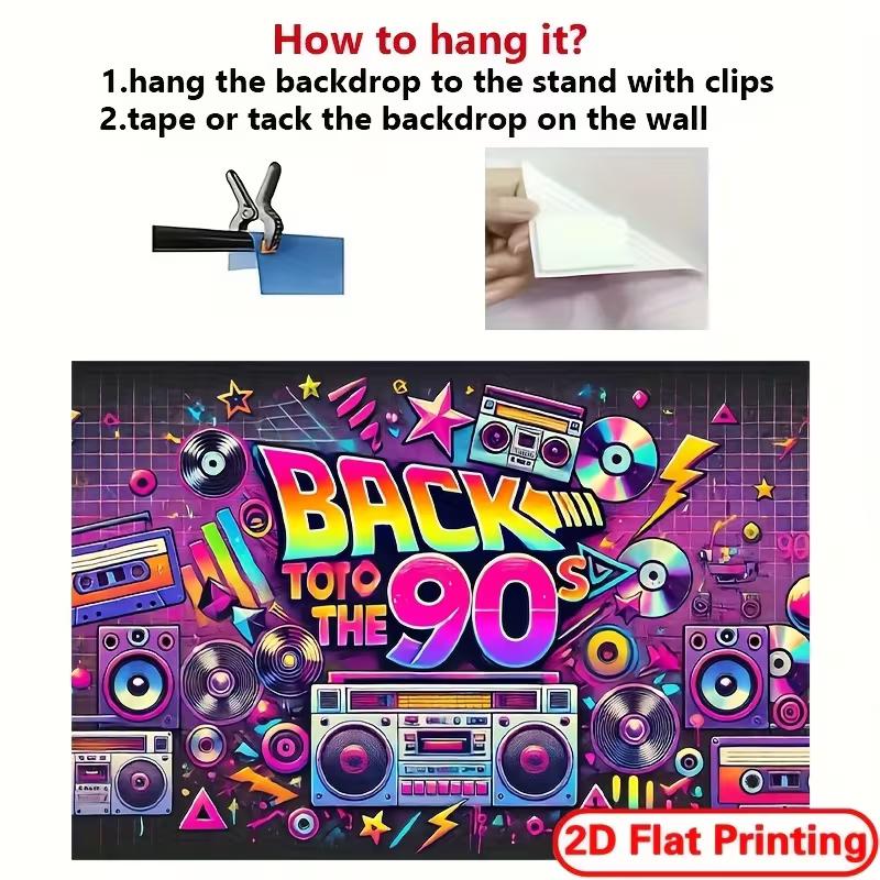 2D Retro 90er Hip Hop Hintergrundtuch Graffiti Stil Fotokabinen Requisite