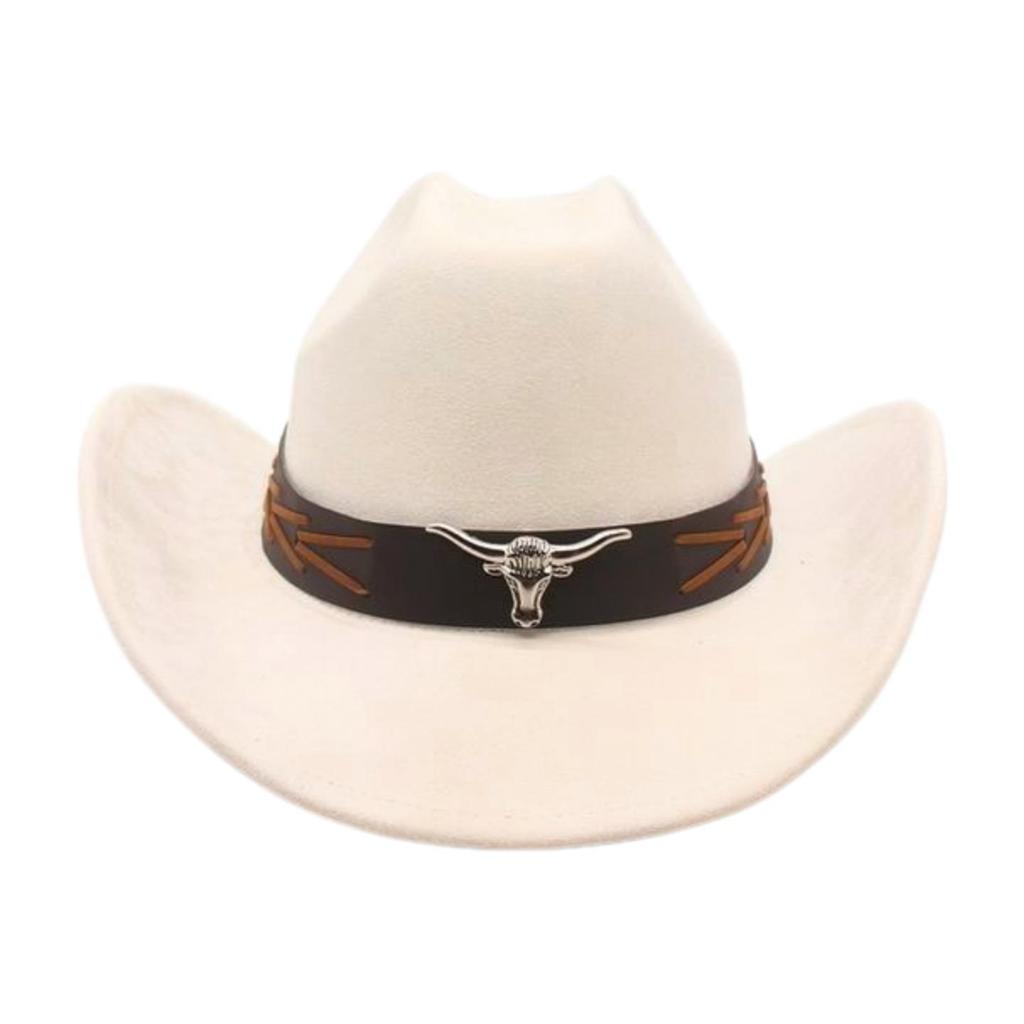 Western Cowboy Hat National Knight Jazz Hat Tibetan Warped Edge One-Word Top Hat Travel Cowboy Hat