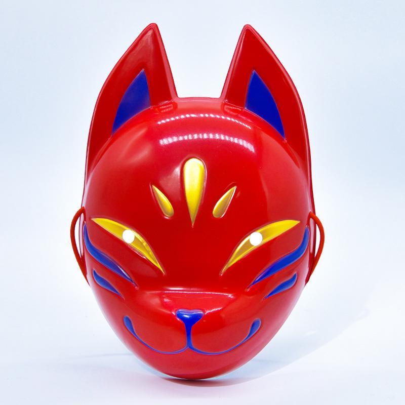 Maschera Facciale Volpe Leggera Cosplay Copri Viso Animale Accessorio Capelli Mascherata Costume Copri Viso Per Feste di Halloween