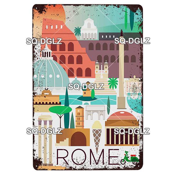 Metallschild „Tokyo City“, Vintage-Plakette, Dekor für Kneipen, Bars, Wanddekoration, Blechschild, Barcelona/Sydney/Norwegen, Poster, Geschenk