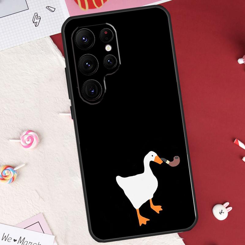 Cartoon Cute Goose Case For Samsung Galaxy S24 FE S20 FE S21 S22 S23 S25 S26 Ultra S10 Plus S25 FE Cover Shell