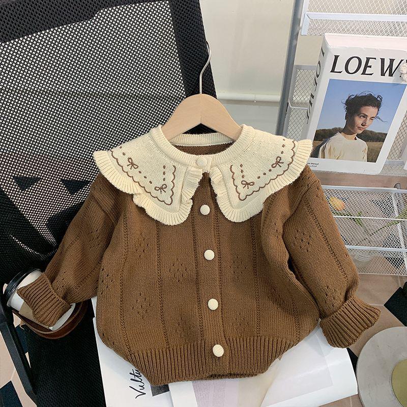 

2025 New Girls Woolen Cardigan - Stylish Spring/Autumn Baby Sweater 90