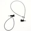 Anti-Lost 60cm Black Rubber-Coated Steel Safety Rope for GoPro/DJI Action Cameras