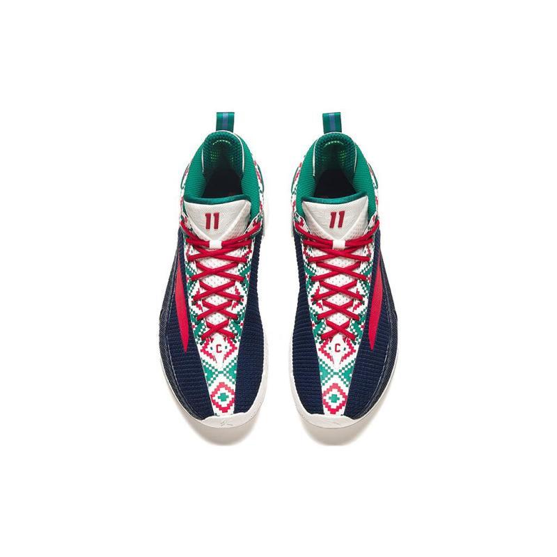 Anta KT9 Cushioning Abrasion Resistant Breathable Mid top Basketball Shoes Men's Blue White Red Sneakers 112411101-2