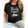Short Sleeve "Theatre Is My Sport" Casual Round Neck Sports Tee for Women, Spring/Summer Top
