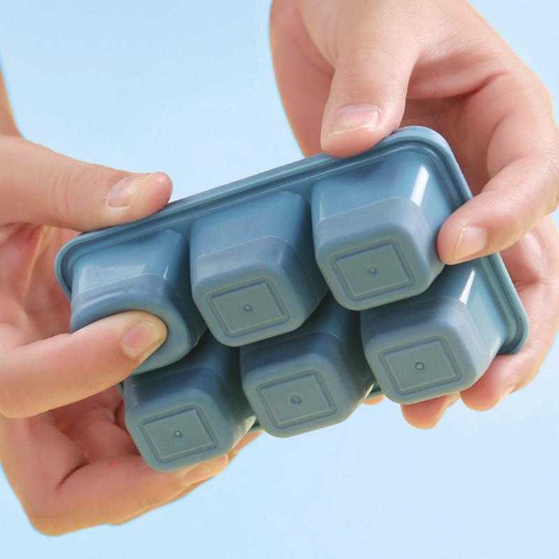 3Pcs Silicone Ice Cube Mold Set Big Square Ice Cube Tray Mold Kit Ice Cube Maker Non-toxic Durable Bar Pub Wine Ice Blocks Maker