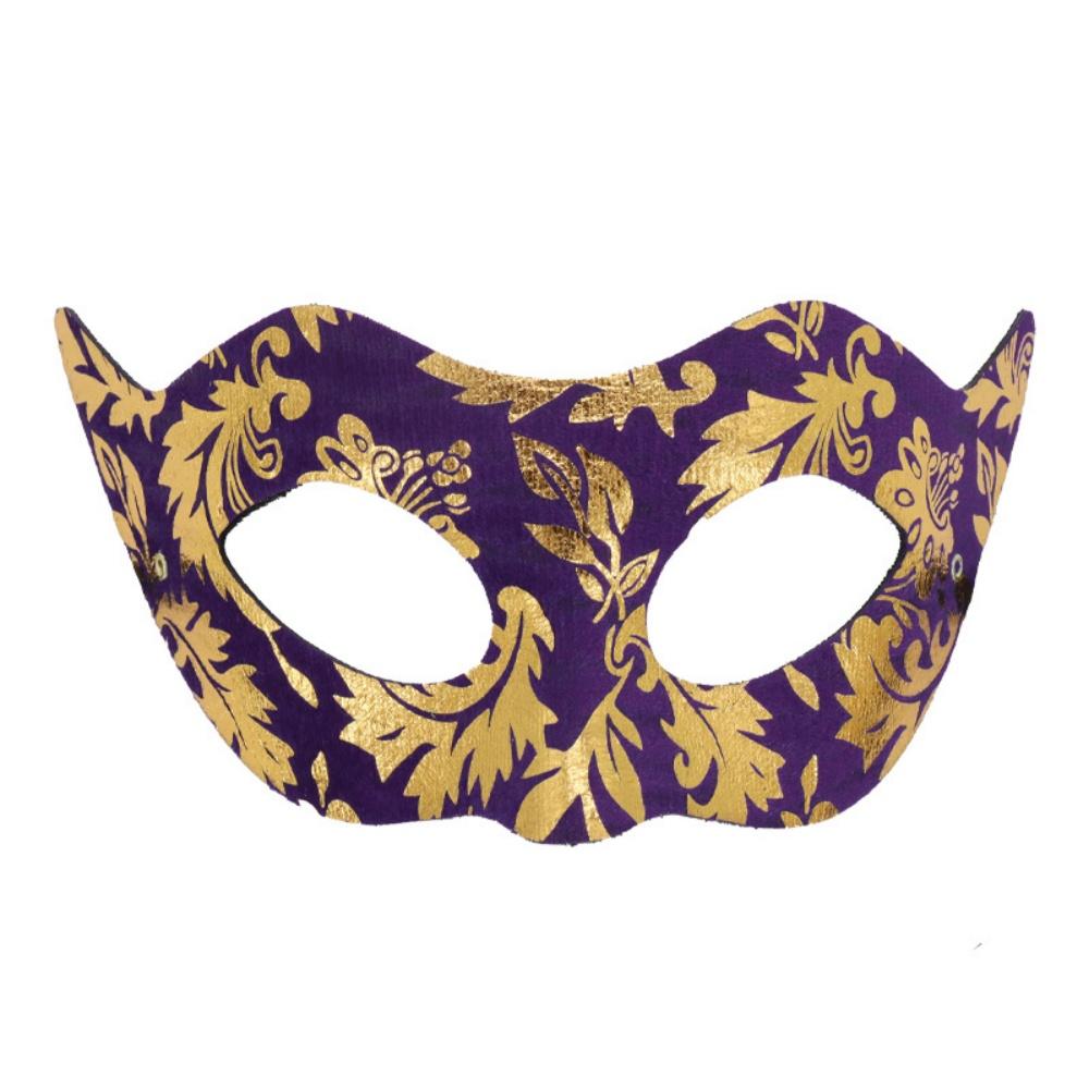 Venezianische Cosplay-Maske Goldene Jazz-Maskerade Halbgesichts-Augenmaske für Damen und Herren Sexy Halloween-Party-Dekoration Zubehör
