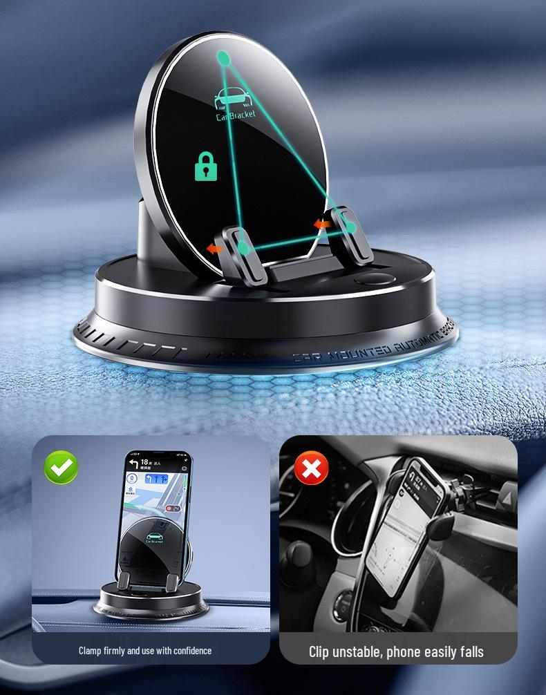 Smart Induction Multifunction Car Phone Holder - Non-slip Dashboard Mount for Navigation