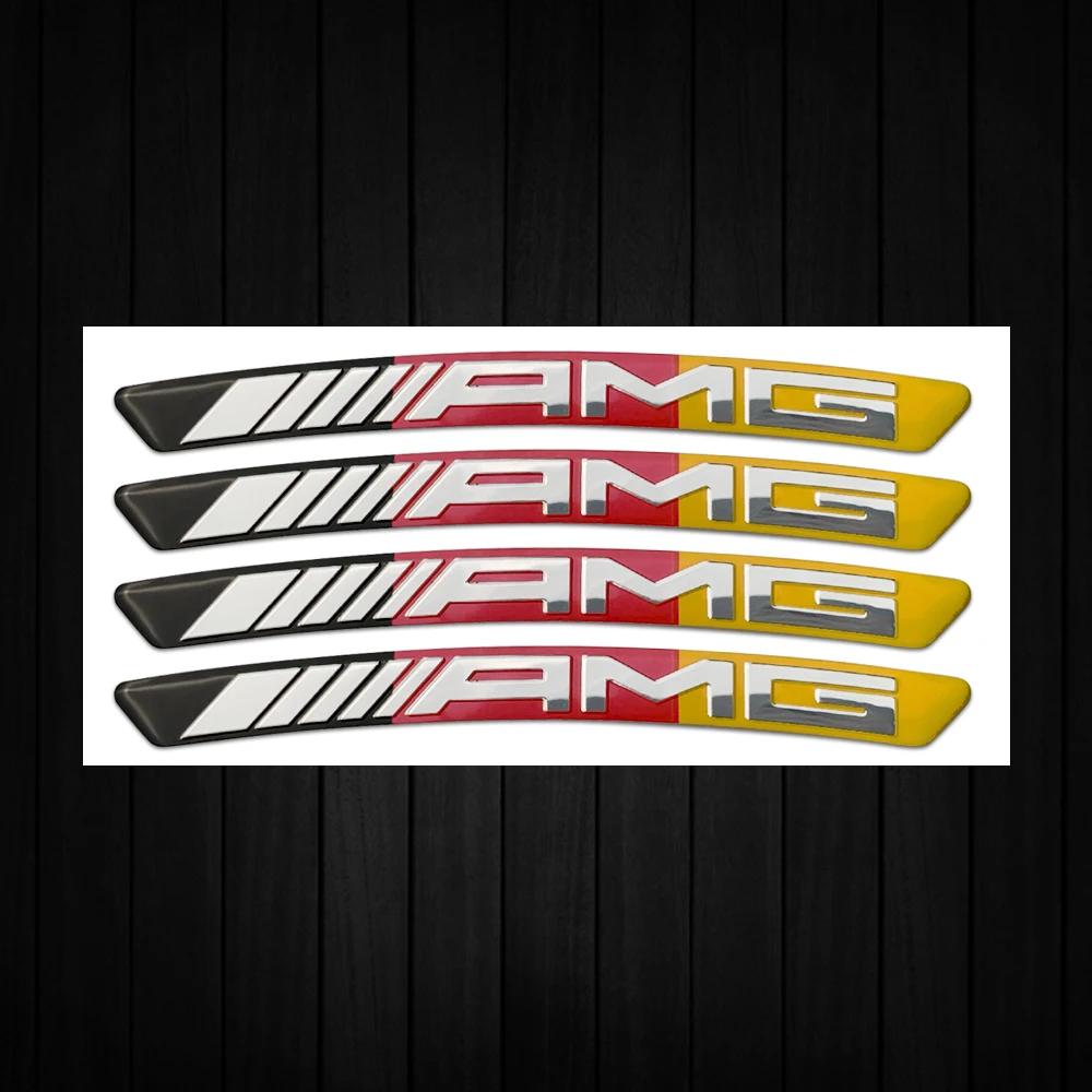 GLC GLB 4pcs AMG Emblem Car Wheel Sticker Rims Cover Decal Accessories For  Mercedes Benz Brabus Smart Maybach W204 GLC CLA W20