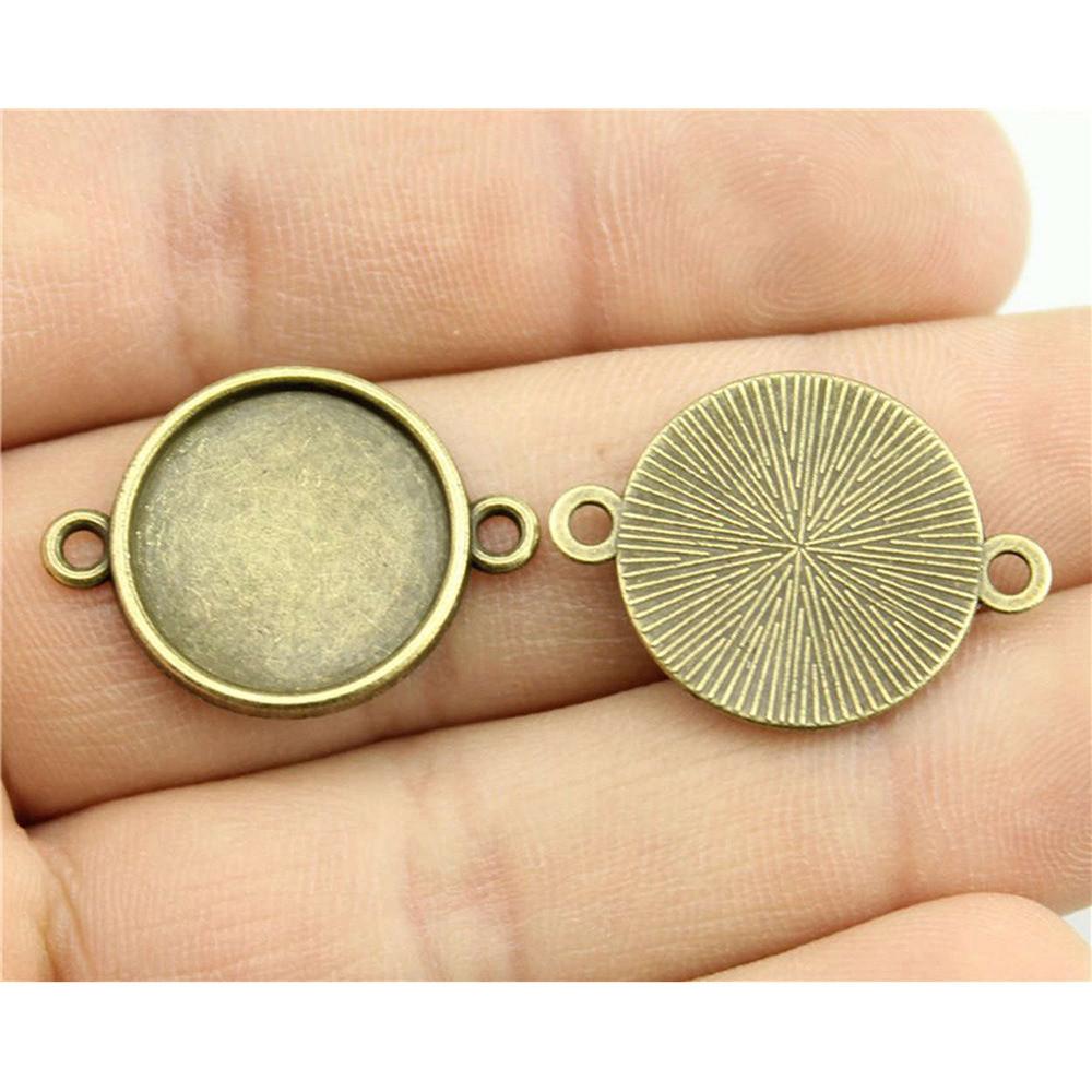 Fit Round 16mm Glass Cabochon Base Setting Tray Accessories Parts Men's Jewellery Bulk Original Cheapest Items