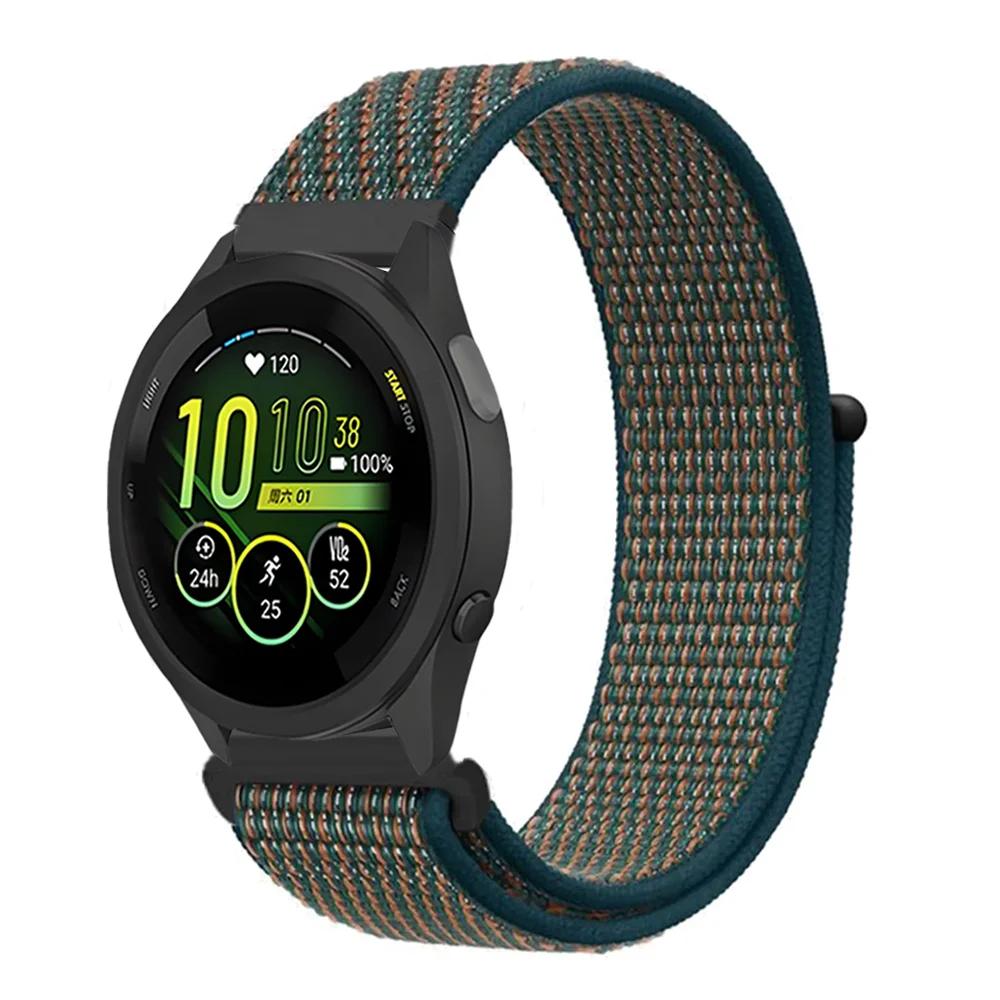 20mm 22mm Pletený nylonový smyčkový řemínek pro Garmin Forerunner 165 55 965 265 255 955 Venu 3 Náramek pro Garmin Active/Vivoactive 5