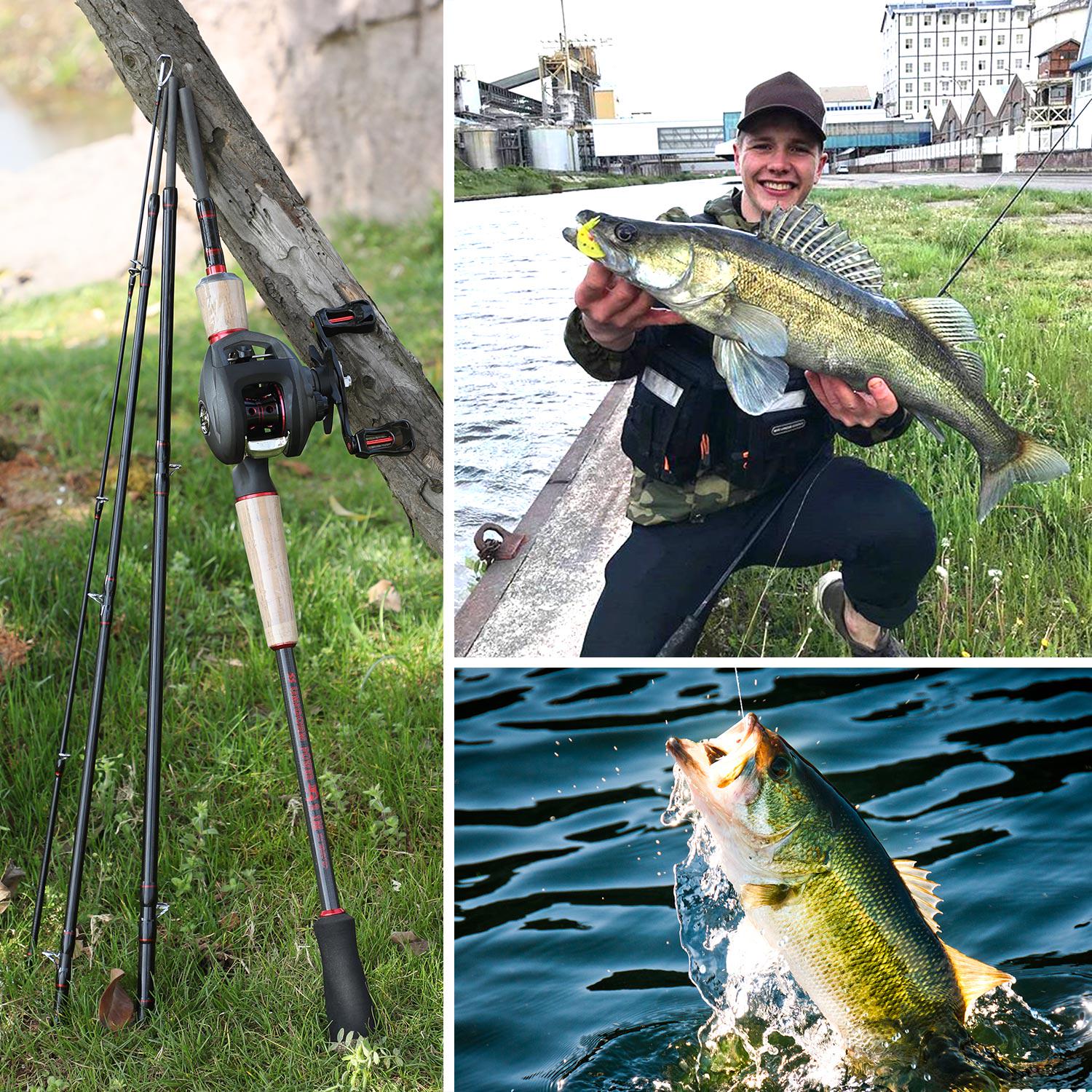 

Кастинговая удочка Комбинированная удочка и катушка Удочка с передаточным числом 6,3:1 Набор для ловли катушек Rod2.1&Right handle