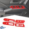 4x Red Door Window Lift Control Frame Decor Button Trim Kit For Tacoma 2024-2025