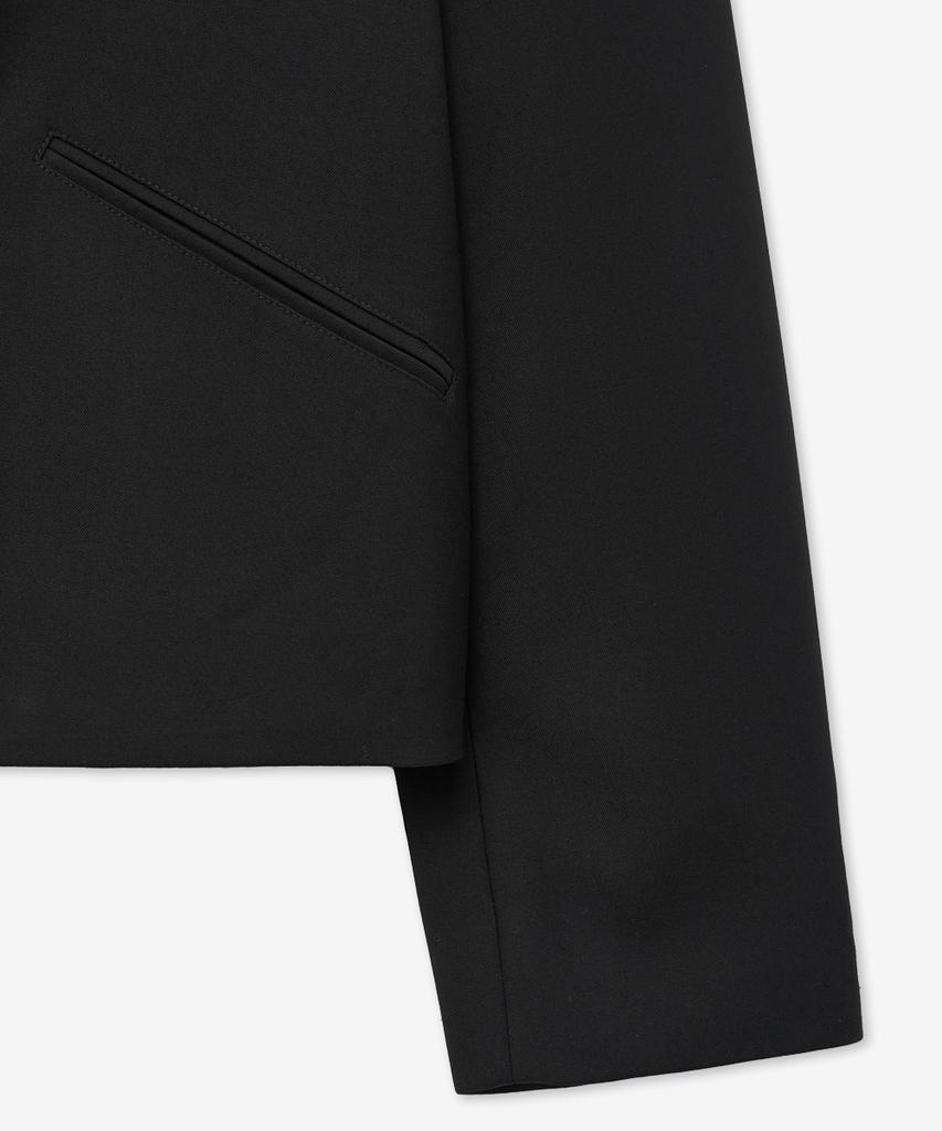 Intempomood Modern Padded Shoulder Jacket_Black