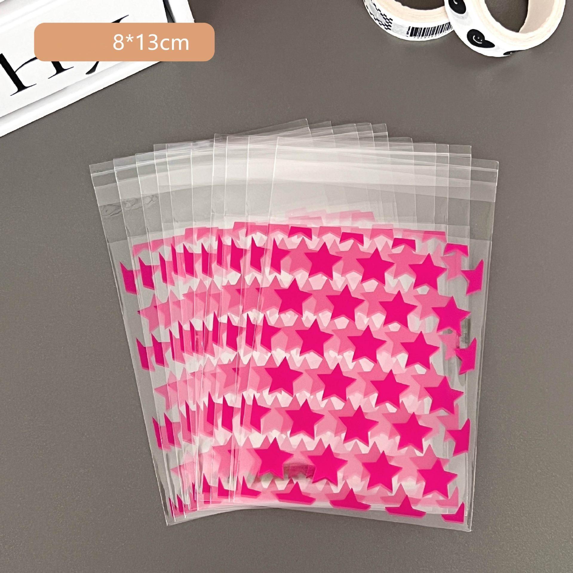 

50 шт., полиэтиленовый пакет Opp, самоклеящиеся прозрачные пластиковые пакеты, бусины, упаковка для хранения ювелирных изделий, подарочная сумка, маленький держатель для карт 8*13cm