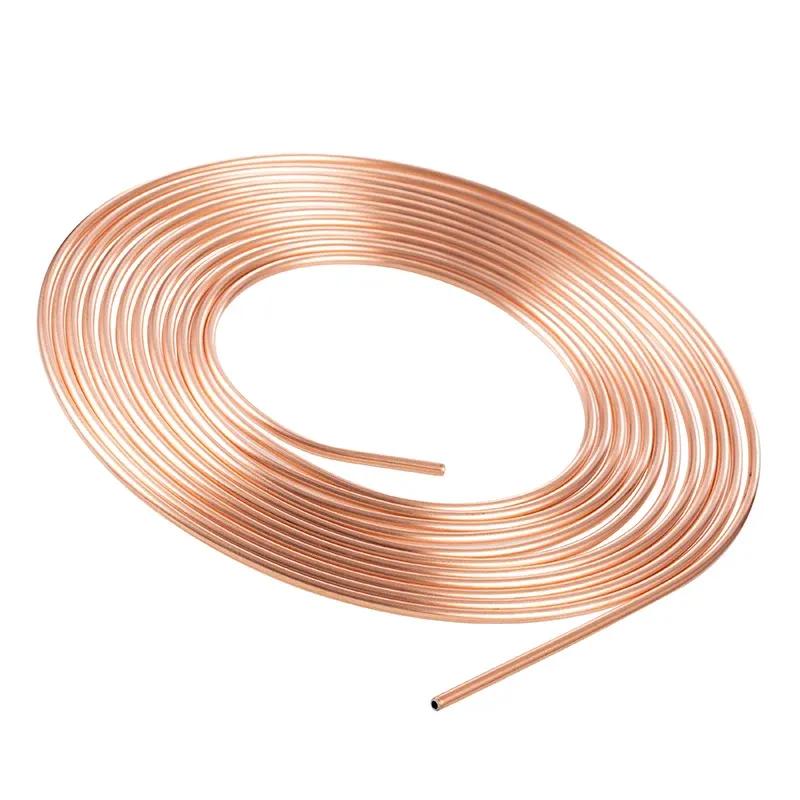 25ft 7.62m Car Roll Tube Coil of 3/16" OD Copper Nickel Brake Pipe Hose Line Piping Tube Tubing Anti-rust