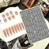 HD Klare Nagelstempelplatten Englische Buchstabenmuster Französische Maniküre-Schablonen Maniküre-Werkzeuge