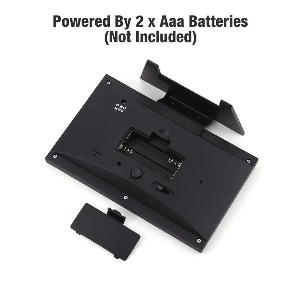 Perpetual Calendar LED Weather Clock Voice-Activated Backlight Alarm Clock  Desk