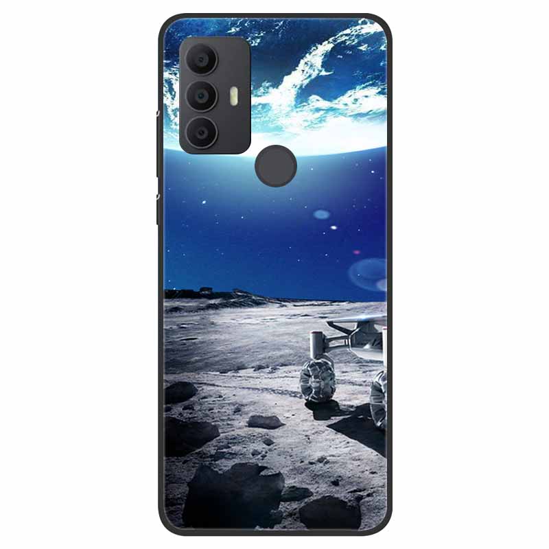 For TCL 30 SE Case Silicone Starry Space TPU Soft Back Cases For TCL 305 Cover Marble Painted for TCL 30SE TCL305 Fashion Bags