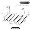 Versatile Multi-Layer Folding Clothes & Pants Rack, Use Horizontally/Vertically with Seamless Clips for Wardrobe & Scarves.
