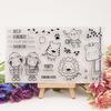 1pcs Animal Party Lion Monkey Giraffe Transparent Clear Silicone Stamps