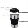 Industrieller Stil Edelstahl Kaffeetasse Becher mit Deckel Kaffee Milchbecher Büro Kaffee Tee Tassen Reisebecher Geschenke