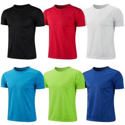 Kids Boys Dry-Fit Breathable Active Athletic Performance Crew Neck T-Shirt Children Workout Running Shirts
