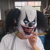 Horror Clown Latex Mask With Black Hair Cosplay Party