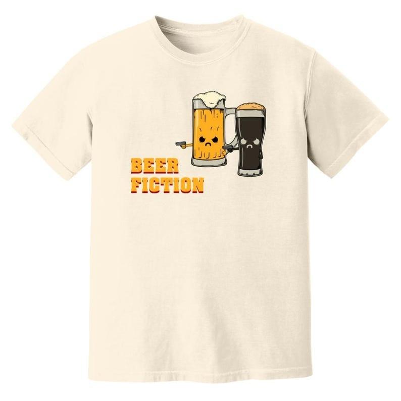 Beer Fiction Tshirt Cotton Short Sleeve Summer Graphic Oneck Tee Craft Beer Pop Culture Gift Funny Casual Breathable Clothing