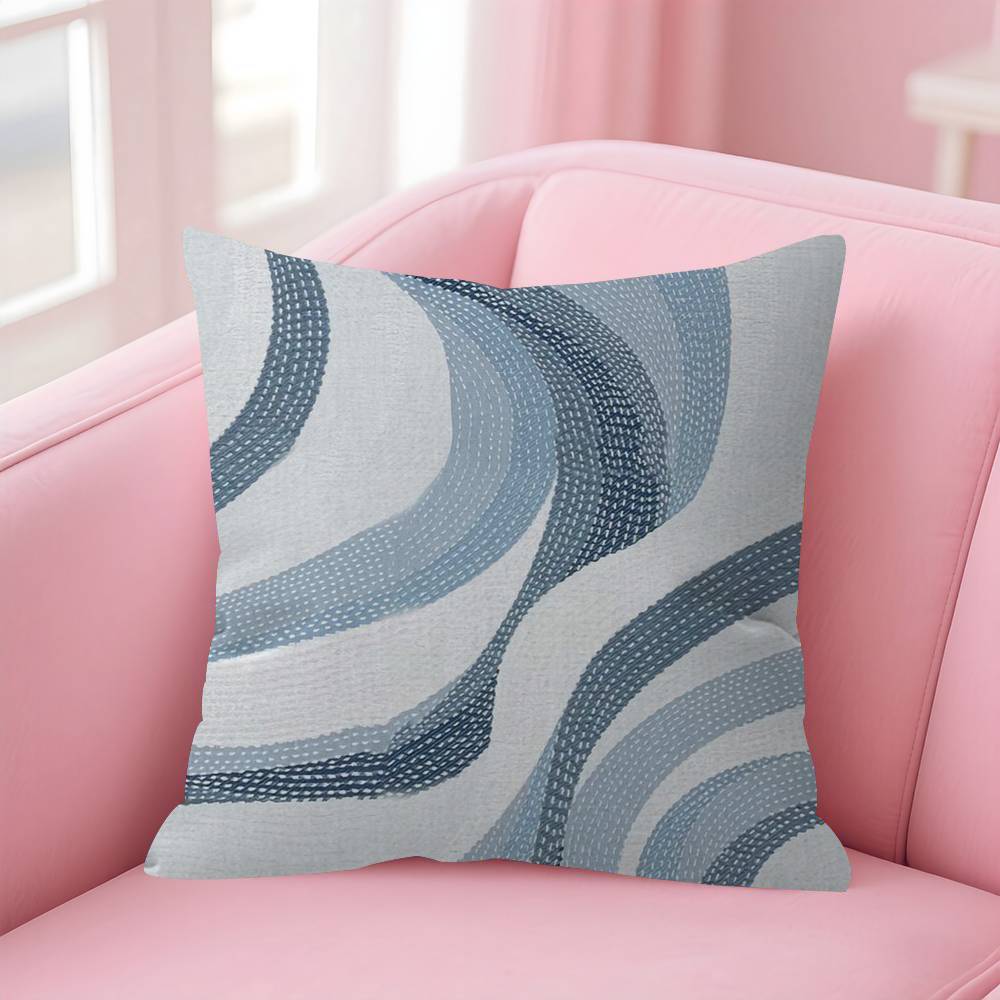 Blue Interlacing Lines Pillow Gift Home Office Decoration Bedroom Sofa Car Cushion Cover case x