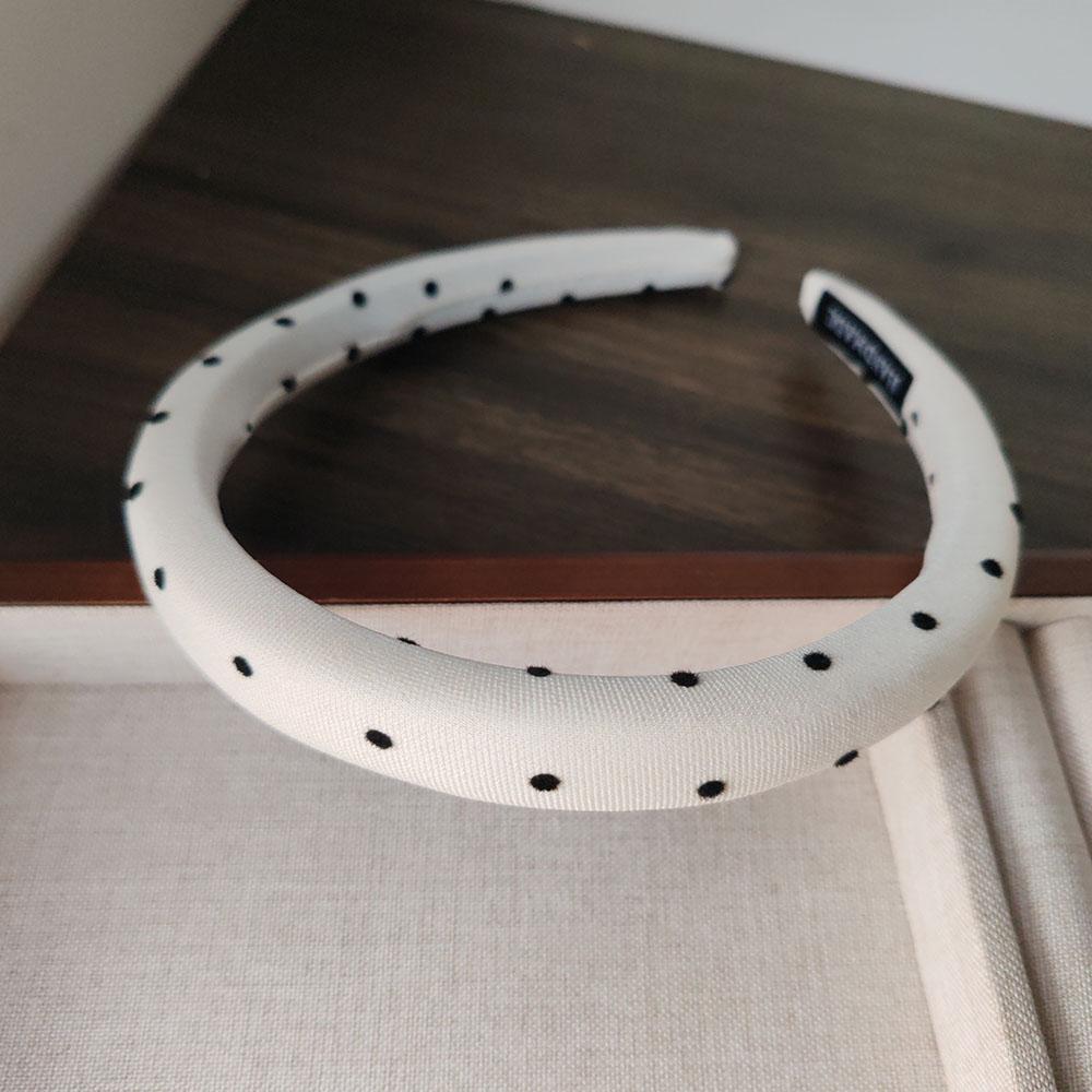 

Европейская и американская ретро-повязка на голову с черными точками для женщин и девочек, элегантная повязка для волос для праздничной вечеринки, аксессуары для волос