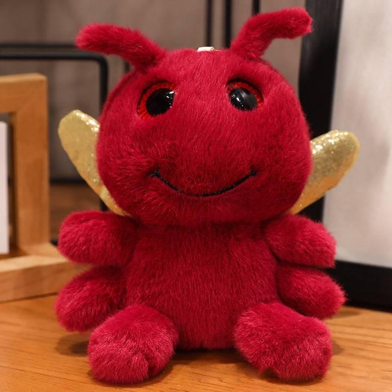 Entzückender Plüsch Libellen Schlüsselanhänger Weiches Spielzeug Niedliches Stofftier Buddy für Geschenke