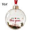 DIY Craft Ornaments for Holidays 3D Clear Ball Christmas Ornament, Holiday Message Keepsake, Acrylic Decorative Hanging Festivals Tree Decoration