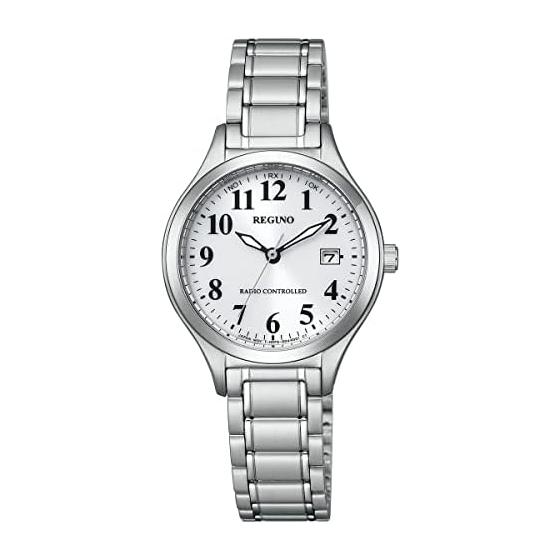 [CITIZEN] Watch REGUNO (Radio Solar/Waterproof/Ladies) KS1-210-21 Solar Tech Simple Business Watch Metal Arabic Numerals Luminous Radio Watch Date